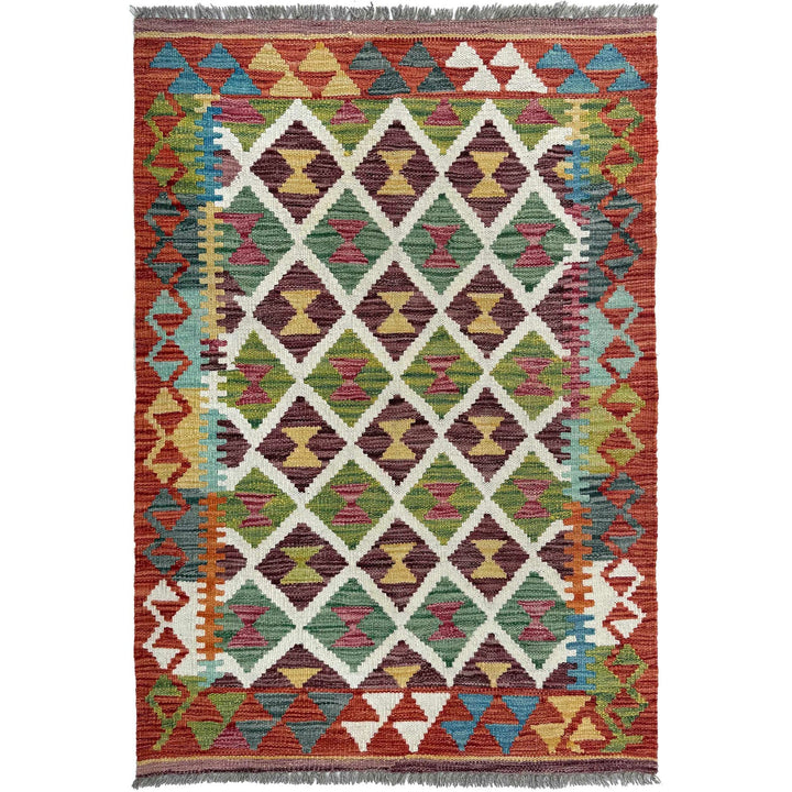 Handmade Vegetable Kelim 2' 9" x 3' 11" - No. AL60003