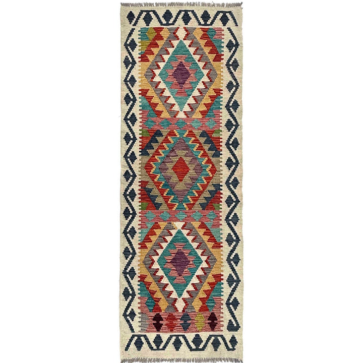 Hand Woven Wool Kelim Runner 2' 1" x 5' 11" - No. AL63822