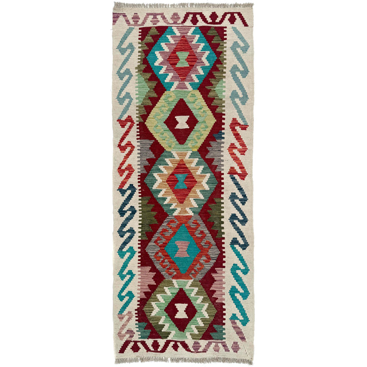 Afghan Vegetable Kilim Runner 2' 2" x 5' 4" Flat-Weave