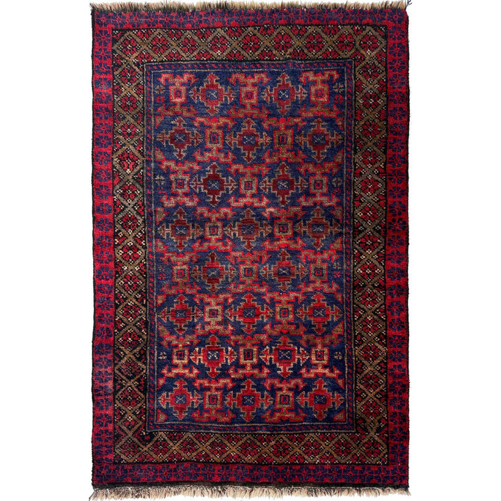 Hand Knotted Baluchi Rug 2' 6" x 3' 8" - No. AL98056