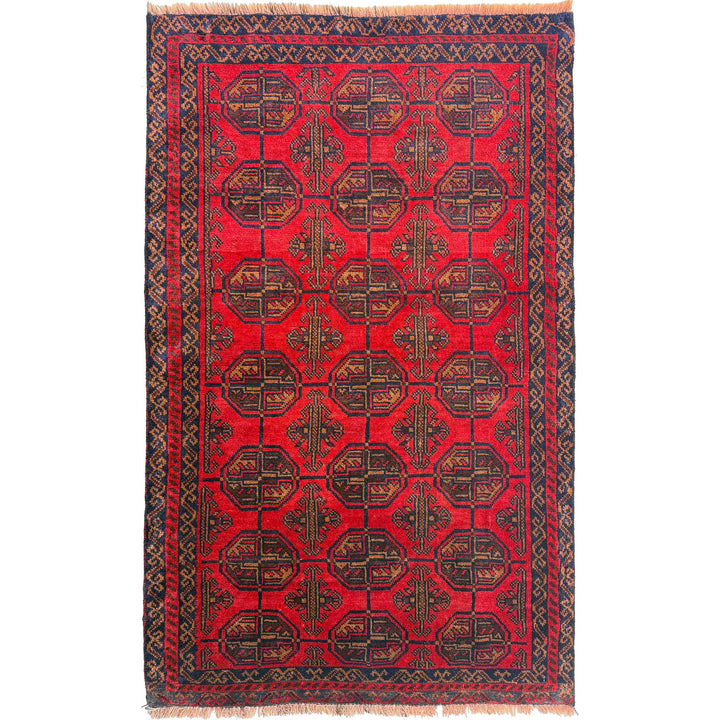 Afghan Baluchi Rug 2' 10" x 4' 8" Hand-Knotted