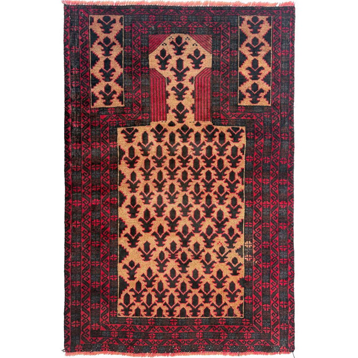 Islamic Prayer Carpet 2' 10" x 4' 3" - No. AL30377