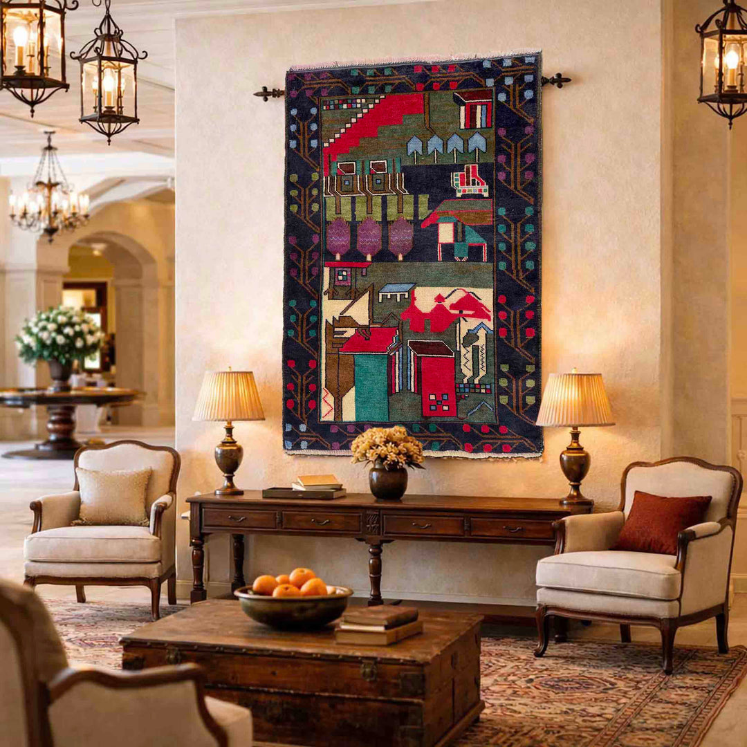 Handmade Pictorial Carpet 2' 6" x 4' 4" - No. AL73321