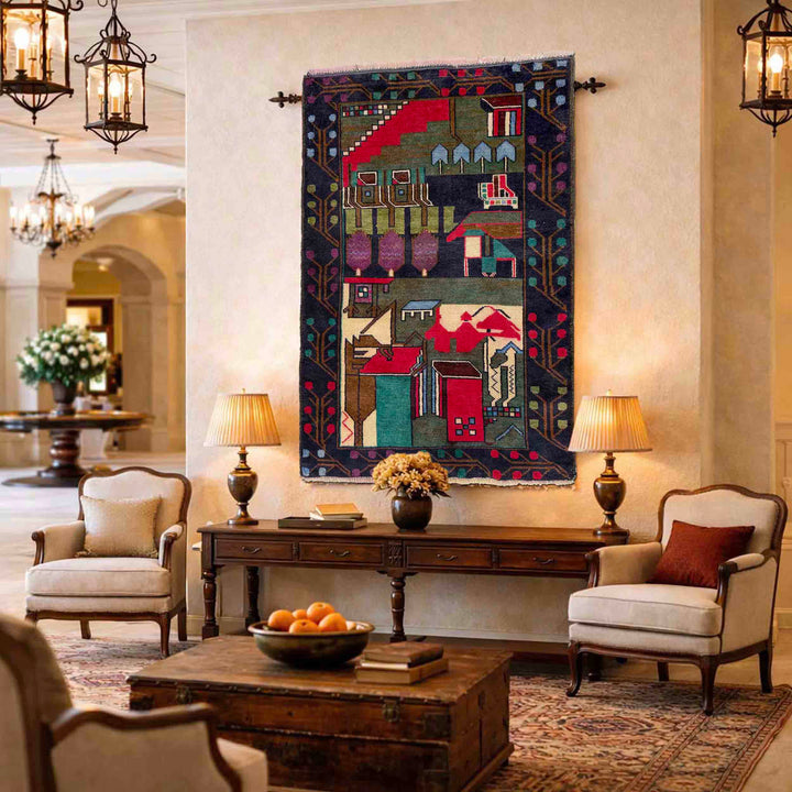 Handmade Pictorial Carpet 2' 6" x 4' 4" - No. AL73321