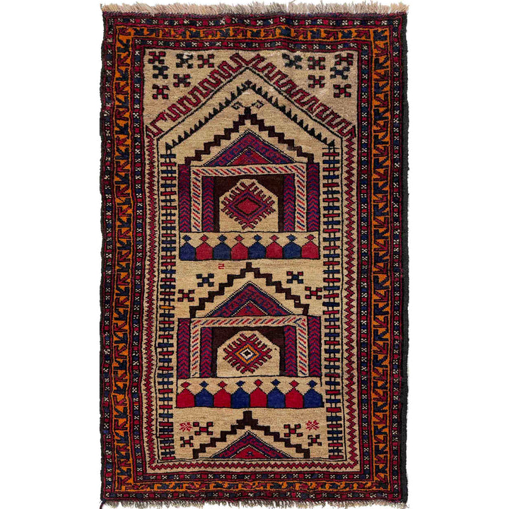 Multi Color Prayer Rug 2' 8" x 4' 3" - No. AL20748