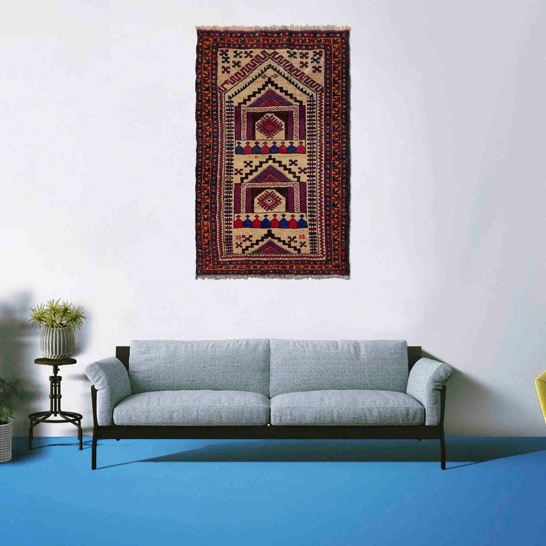 Multi Color Prayer Rug 2' 8" x 4' 3" - No. AL20748