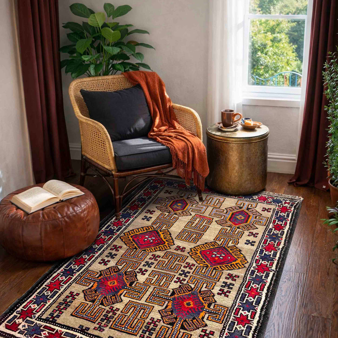 Tribal Baloch Rug 2' 7" x 4' 7" - No. AL16977