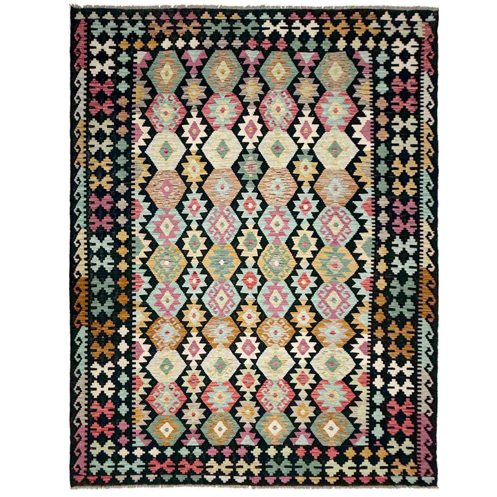Handmade Turkish Design Wool Kilim 6' 8" x 10' 0" - No. AL103922