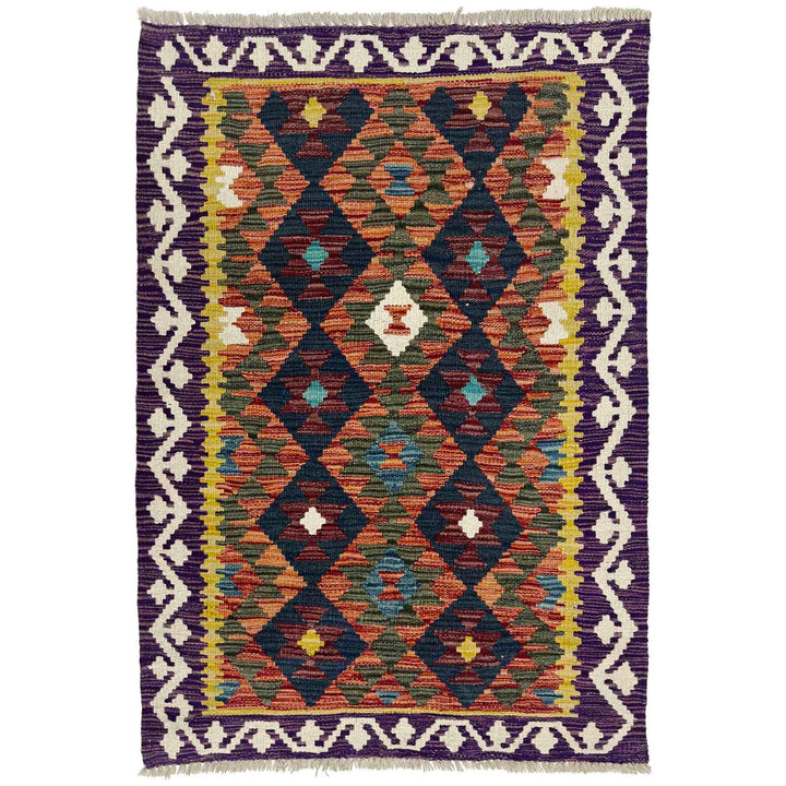 Handmade Turkish Design Wool Kilim 2' 7" x 4' 0" - No. AL164278