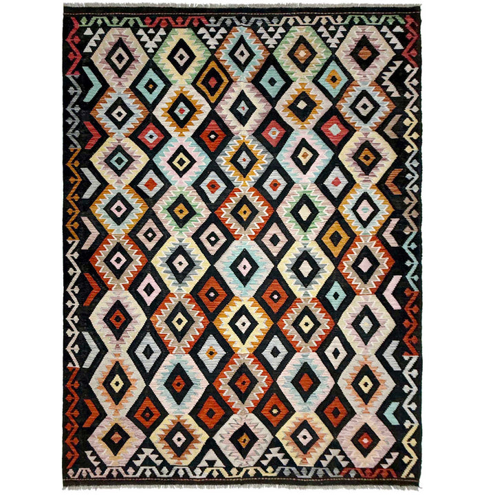 Hand Made Afghan Kilim 6' 4" x 9' 10" - No. AL238837