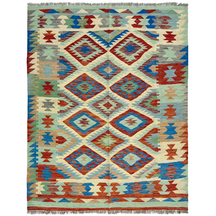Hand Knotted Flatweave Kilim 4' 11" x 6' 5" - No. AL320921