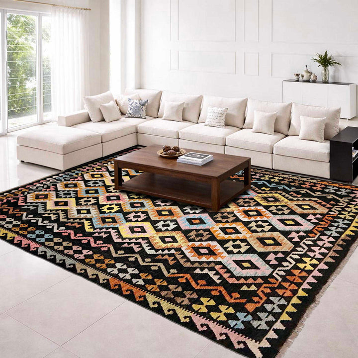 Handmade Vegetable Kilim 6' 7" x 9' 5" - No. AL838883