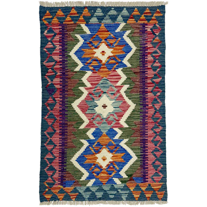 Handmade Afghan Vegetable Kilim 2' 5" x 3' 10" - No. AL174019