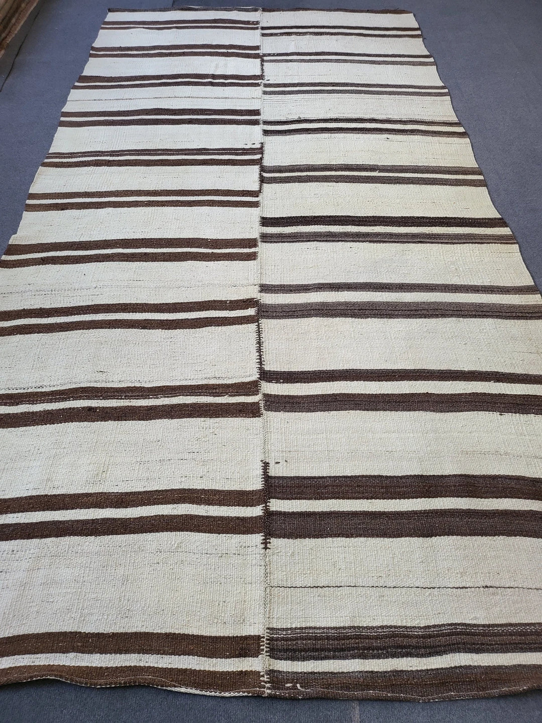 Rust Turkish Runner Rug 4' 10" x 9' 3" Hand-Knotted | No. WR10066