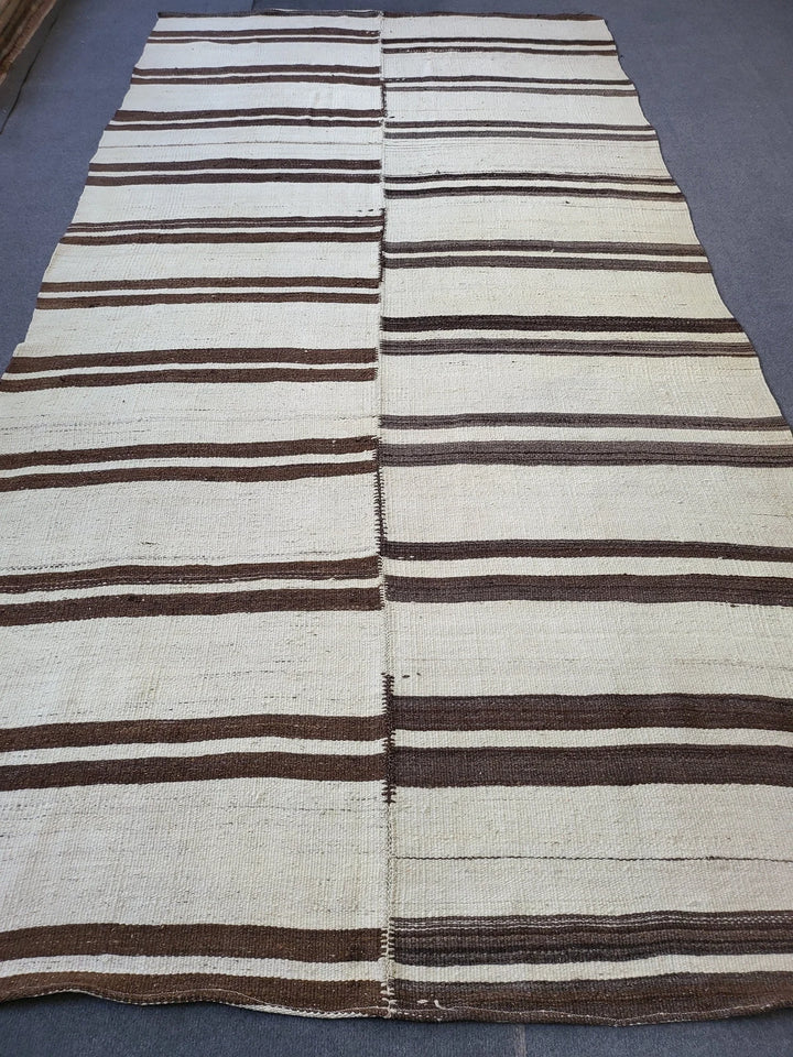 Rust Turkish Runner Rug 4' 10" x 9' 3" Hand-Knotted | No. WR10066