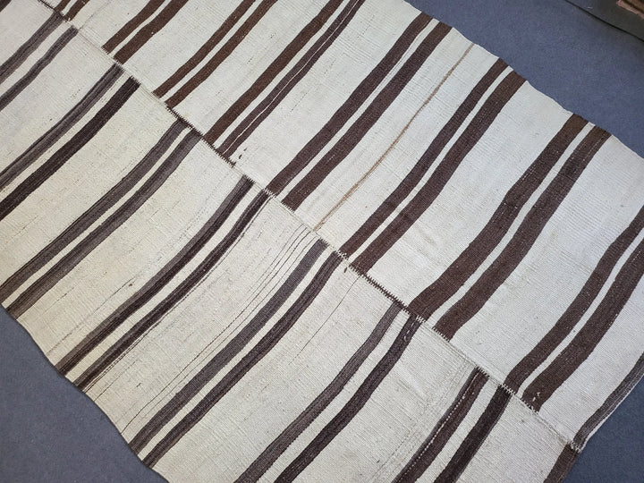 Rust Turkish Runner Rug 4' 10" x 9' 3" Hand-Knotted | No. WR10066