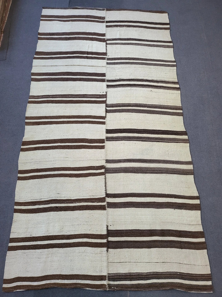 Rust Turkish Runner Rug 4' 10" x 9' 3" Hand-Knotted | No. WR10066