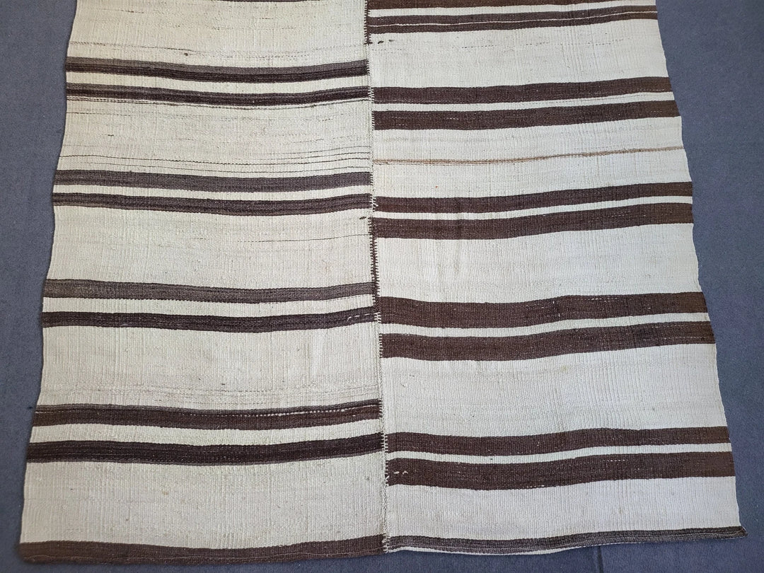 Rust Turkish Runner Rug 4' 10" x 9' 3" Hand-Knotted | No. WR10066