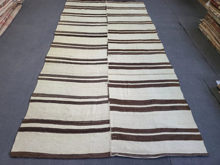 Rust Turkish Runner Rug 4' 10" x 9' 3" Hand-Knotted | No. WR10066