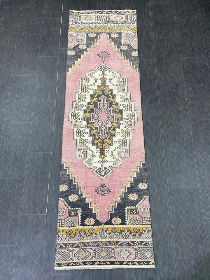 Turkish Runner Rug 2' 4" x 8' Hand-Knotted | No. WR10386