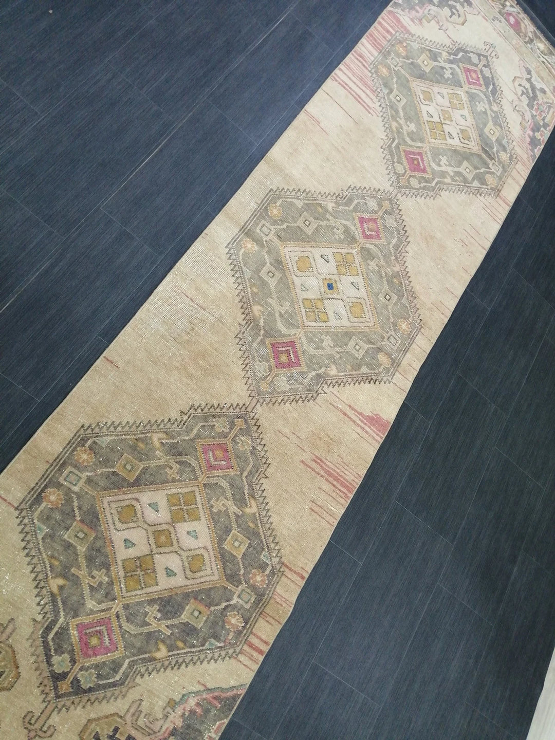 Tan Turkish Runner Rug 2' 7" x 11' 1" Hand-Knotted | No. WR10997