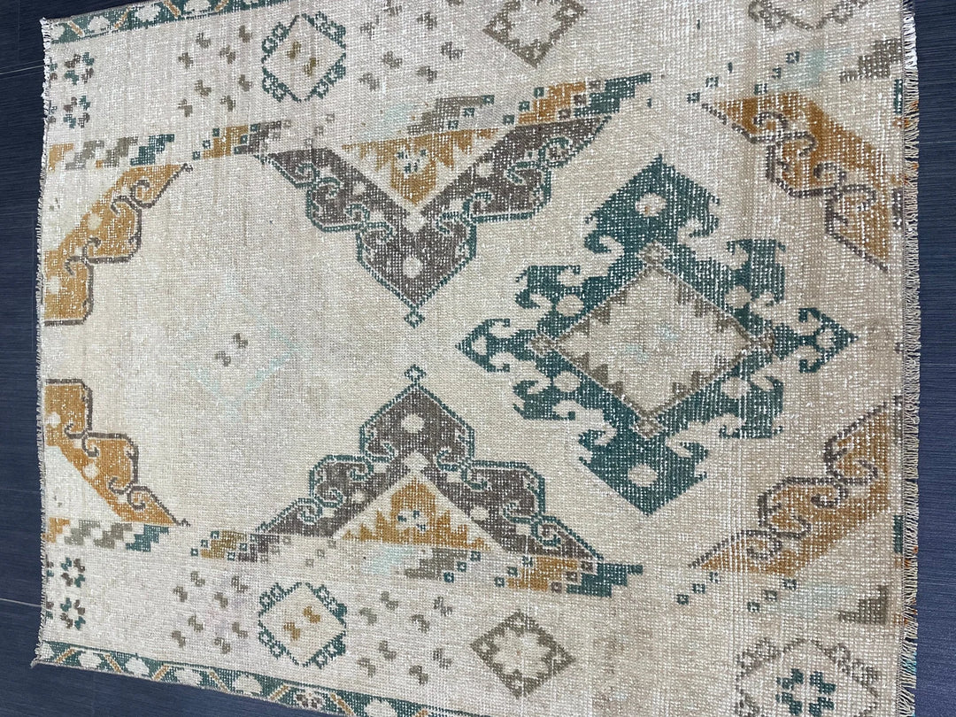 Rust Turkish Runner Rug 3' 7" x 4' 5" Hand-Knotted | No. WR11030