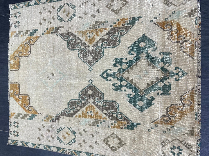 Rust Turkish Runner Rug 3' 7" x 4' 5" Hand-Knotted | No. WR11030