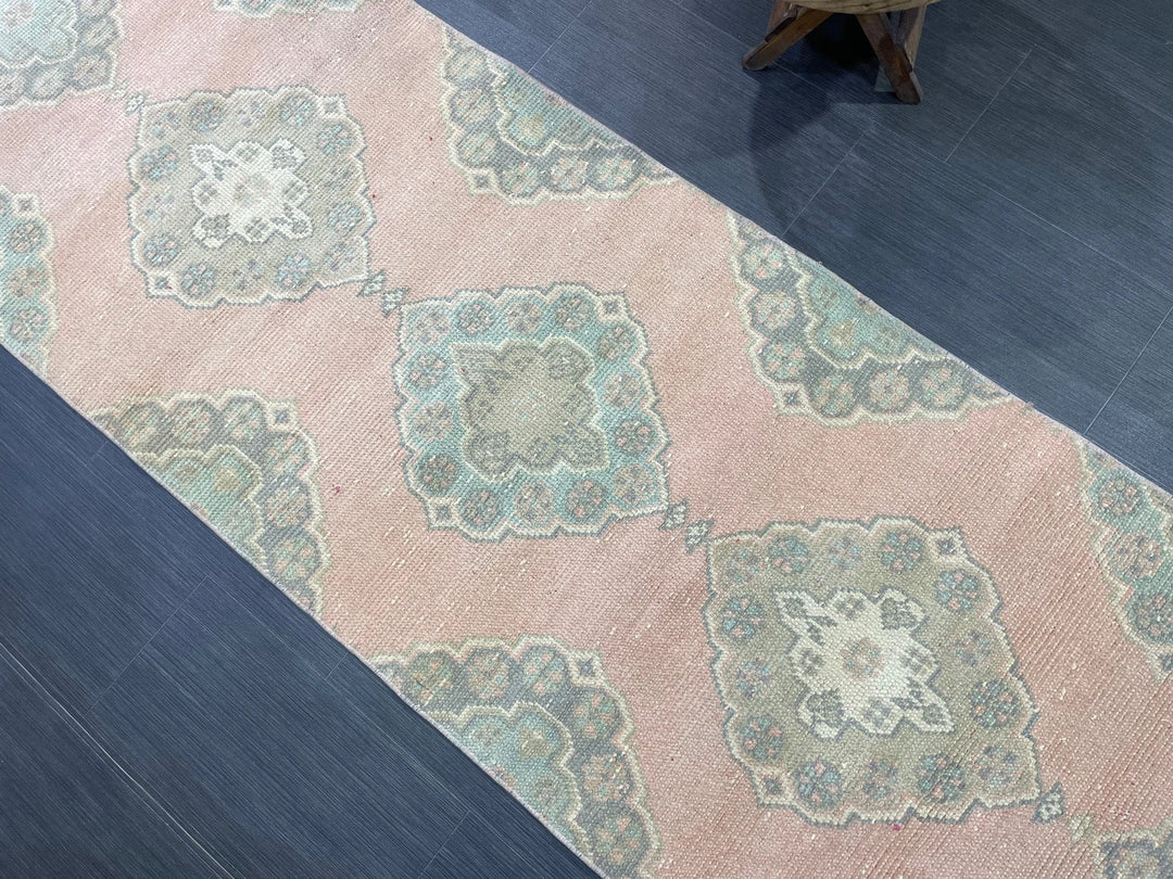 Tan Turkish Runner Rug 2' 9" x 11' 5" Hand-Knotted | No. WR12214