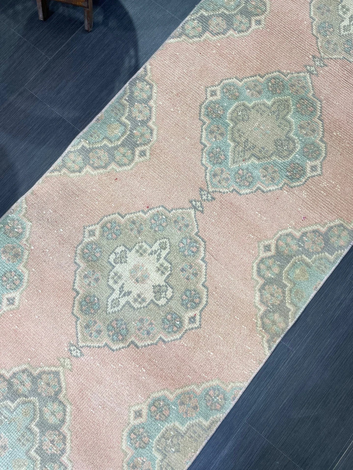 Tan Turkish Runner Rug 2' 9" x 11' 5" Hand-Knotted | No. WR12214