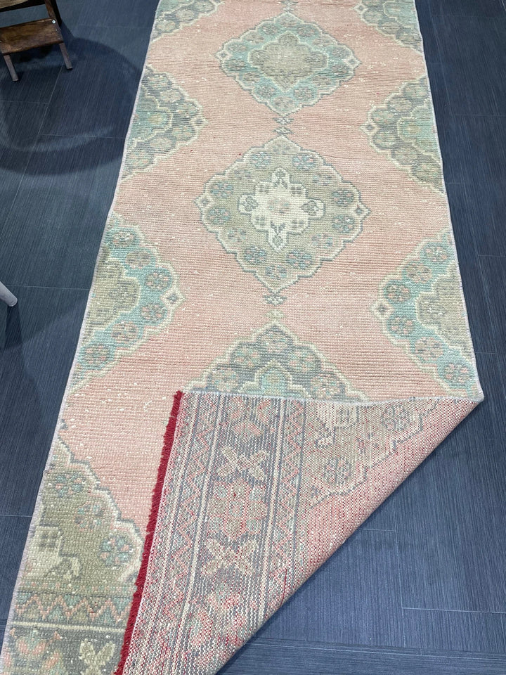 Tan Turkish Runner Rug 2' 9" x 11' 5" Hand-Knotted | No. WR12214