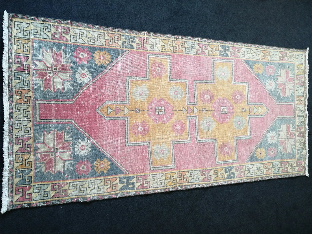 Beige Turkish Runner Rug 4' x 8' Hand-Knotted | No. WR12482