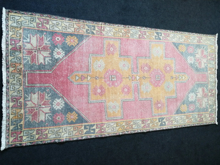Beige Turkish Runner Rug 4' x 8' Hand-Knotted | No. WR12482