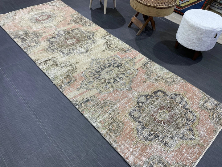 Rust Turkish Runner Rug 2' 9" x 7' 7" Hand-Knotted | No. WR12871