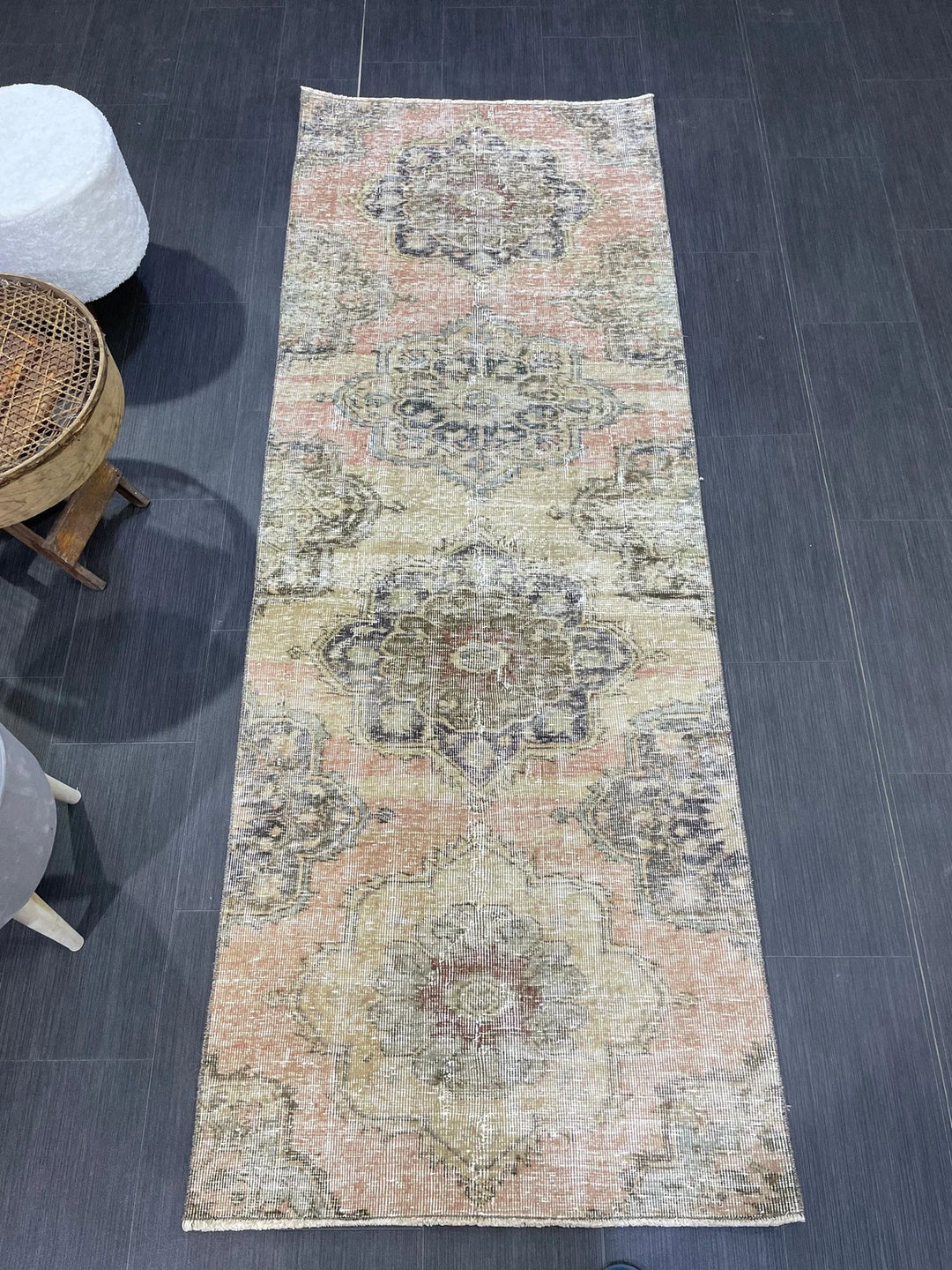 Rust Turkish Runner Rug 2' 9" x 7' 7" Hand-Knotted | No. WR12871