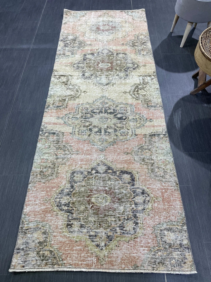 Rust Turkish Runner Rug 2' 9" x 7' 7" Hand-Knotted | No. WR12871