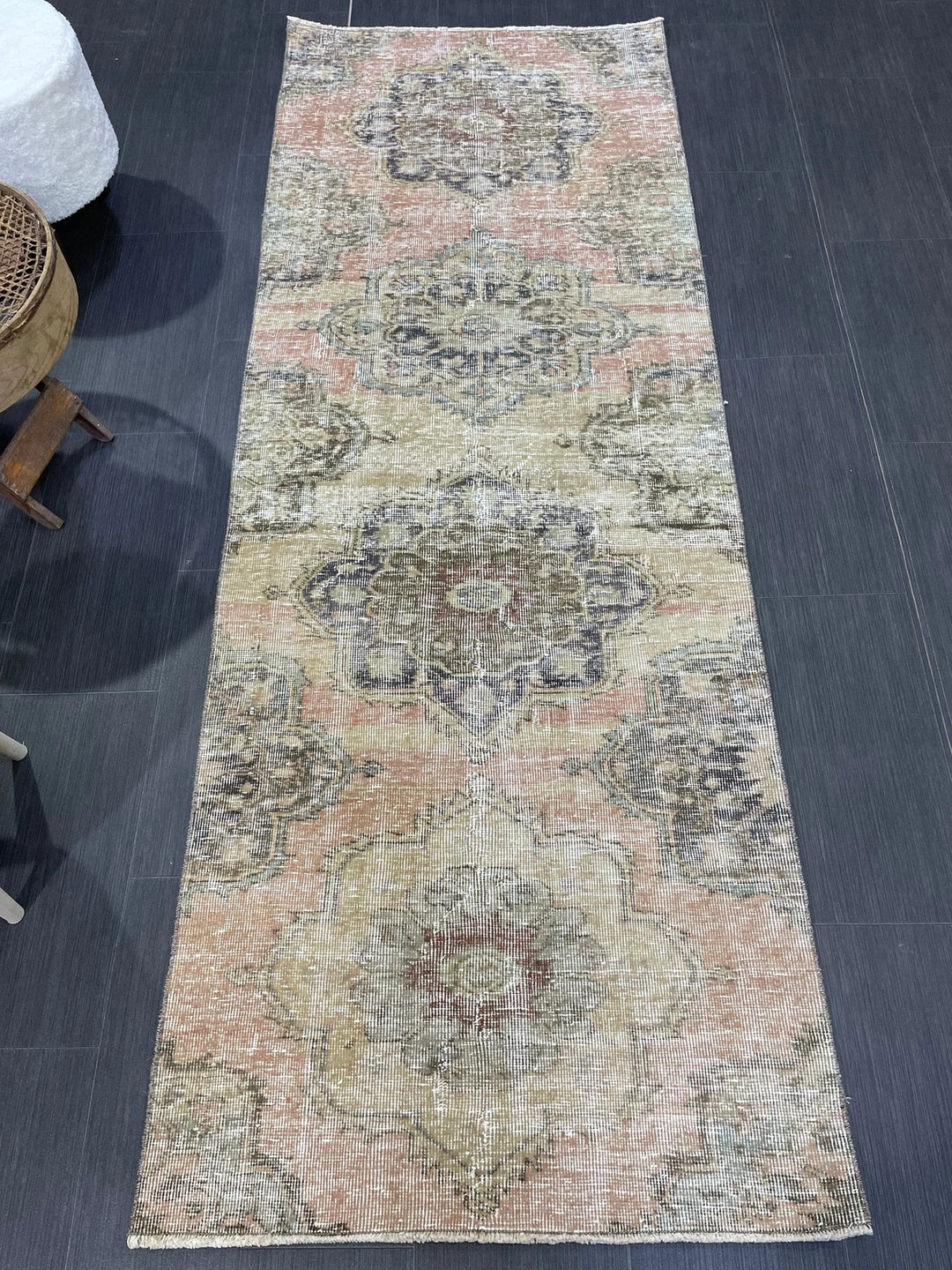 Rust Turkish Runner Rug 2' 9" x 7' 7" Hand-Knotted | No. WR12871