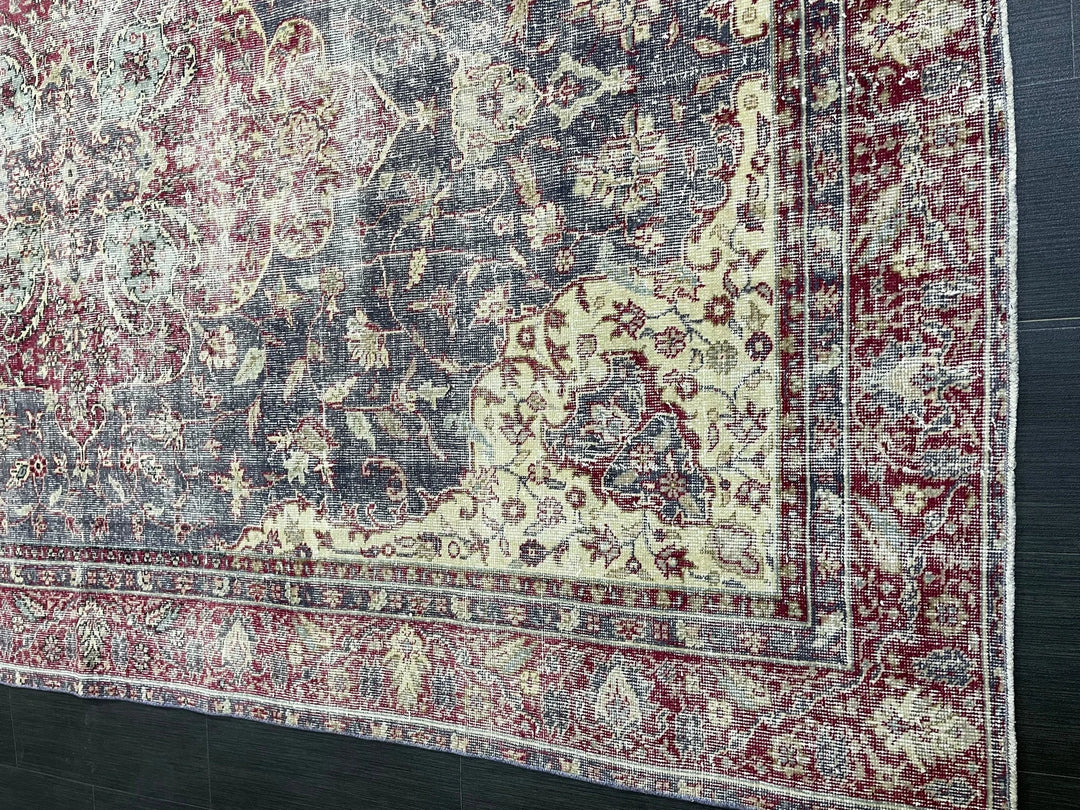 Beige Turkish Oushak Rug 6' 3" x 10' Hand-Knotted | No. WR12892