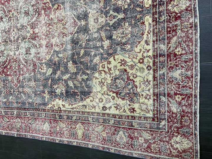 Beige Turkish Oushak Rug 6' 3" x 10' Hand-Knotted | No. WR12892