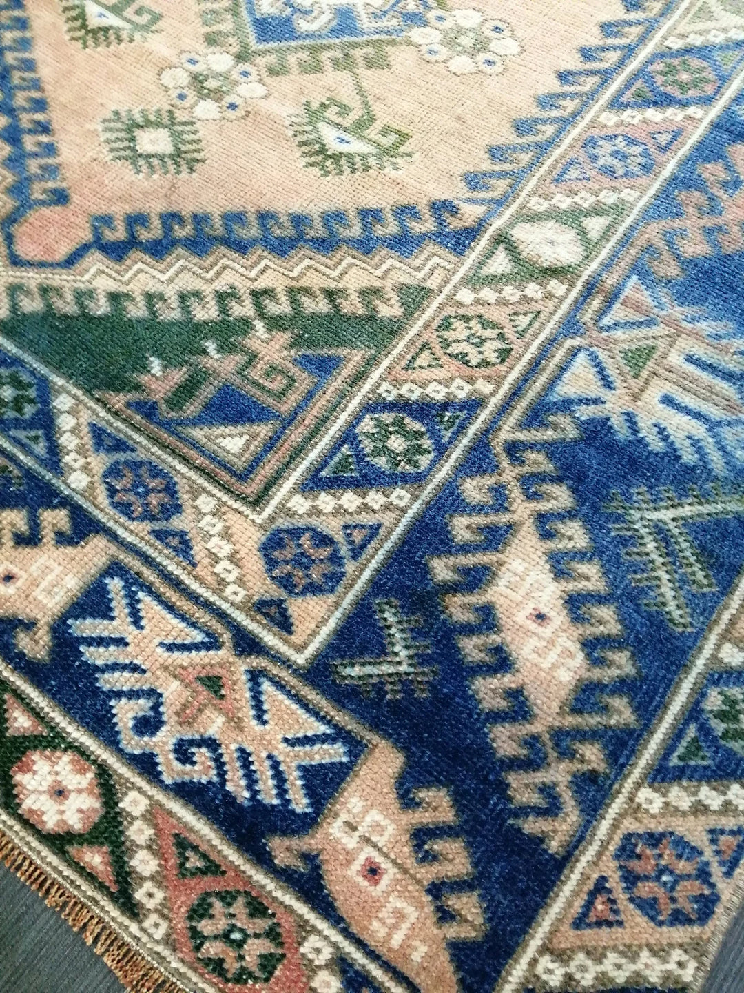 Blue Turkish Runner Rug 4' 1" x 6' 11" Hand-Knotted | No. WR13170