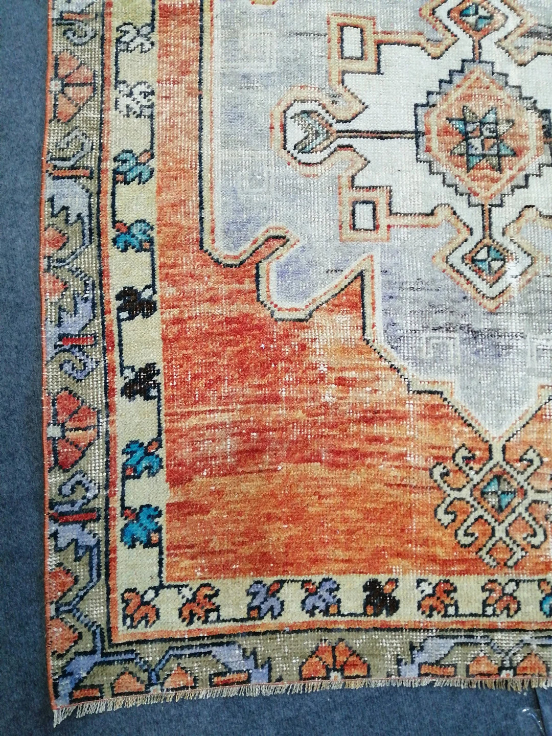 Beige Turkish Runner Rug 4' x 11' Hand-Knotted | No. WR13420