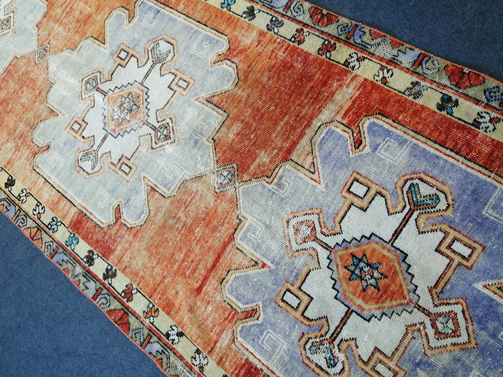 Beige Turkish Runner Rug 4' x 11' Hand-Knotted | No. WR13420