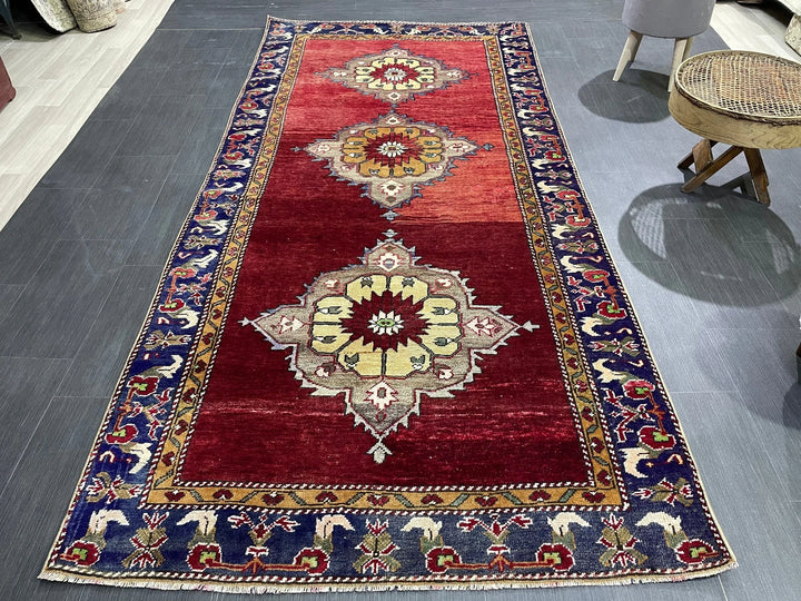 Blue Turkish Oushak Rug 4' 6" x 9' 6" Hand-Knotted | No. WR13645
