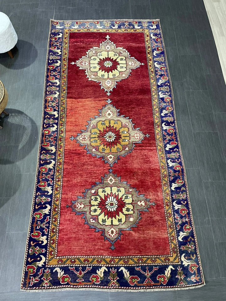 Blue Turkish Oushak Rug 4' 6" x 9' 6" Hand-Knotted | No. WR13645
