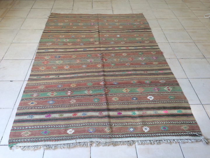 Turkish Runner Rug 5' x 7' Hand-Knotted | No. WR13905