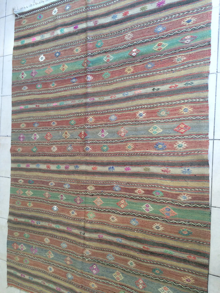 Turkish Runner Rug 5' x 7' Hand-Knotted | No. WR13905