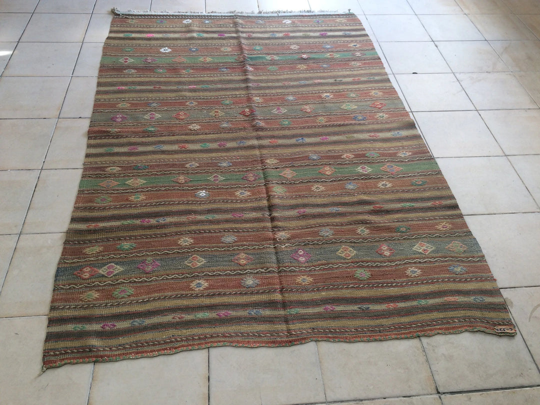 Turkish Runner Rug 5' x 7' Hand-Knotted | No. WR13905