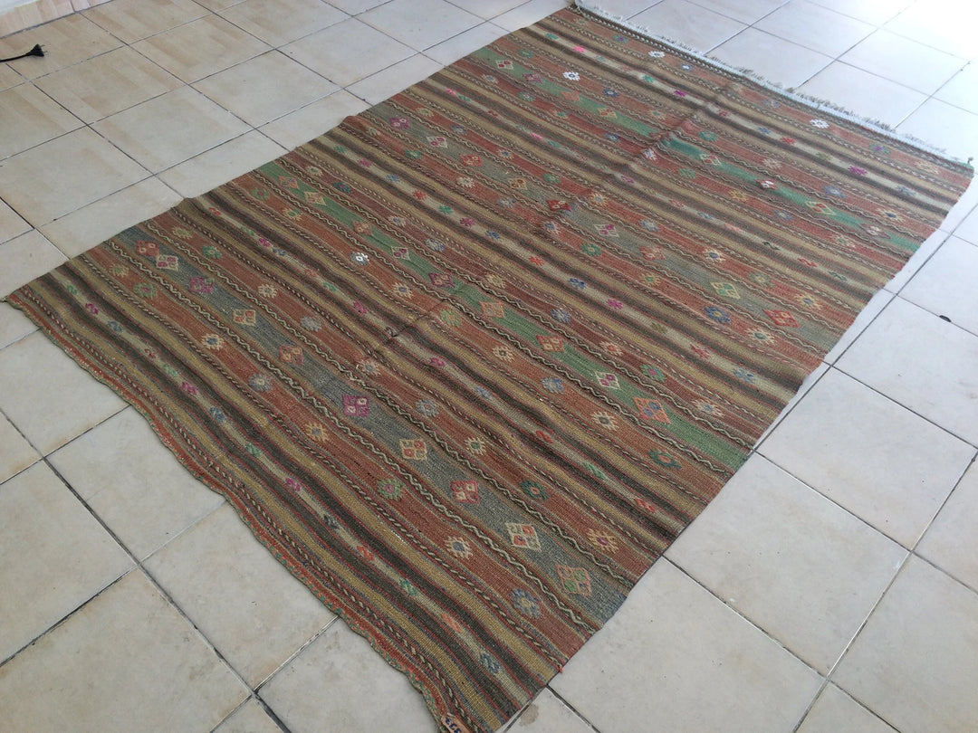 Turkish Runner Rug 5' x 7' Hand-Knotted | No. WR13905