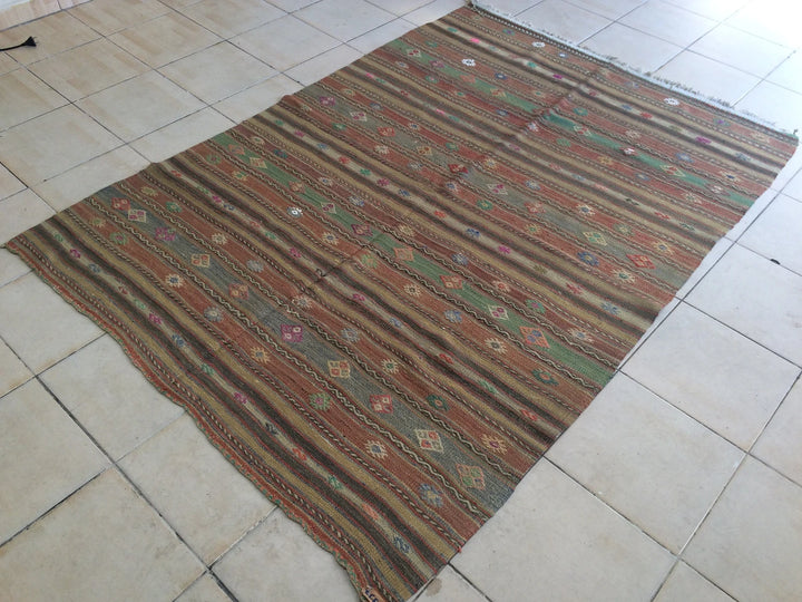 Turkish Runner Rug 5' x 7' Hand-Knotted | No. WR13905