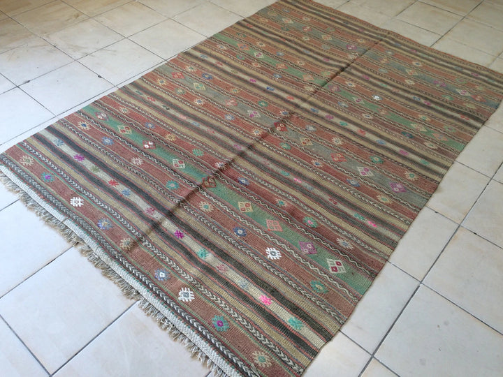 Turkish Runner Rug 5' x 7' Hand-Knotted | No. WR13905