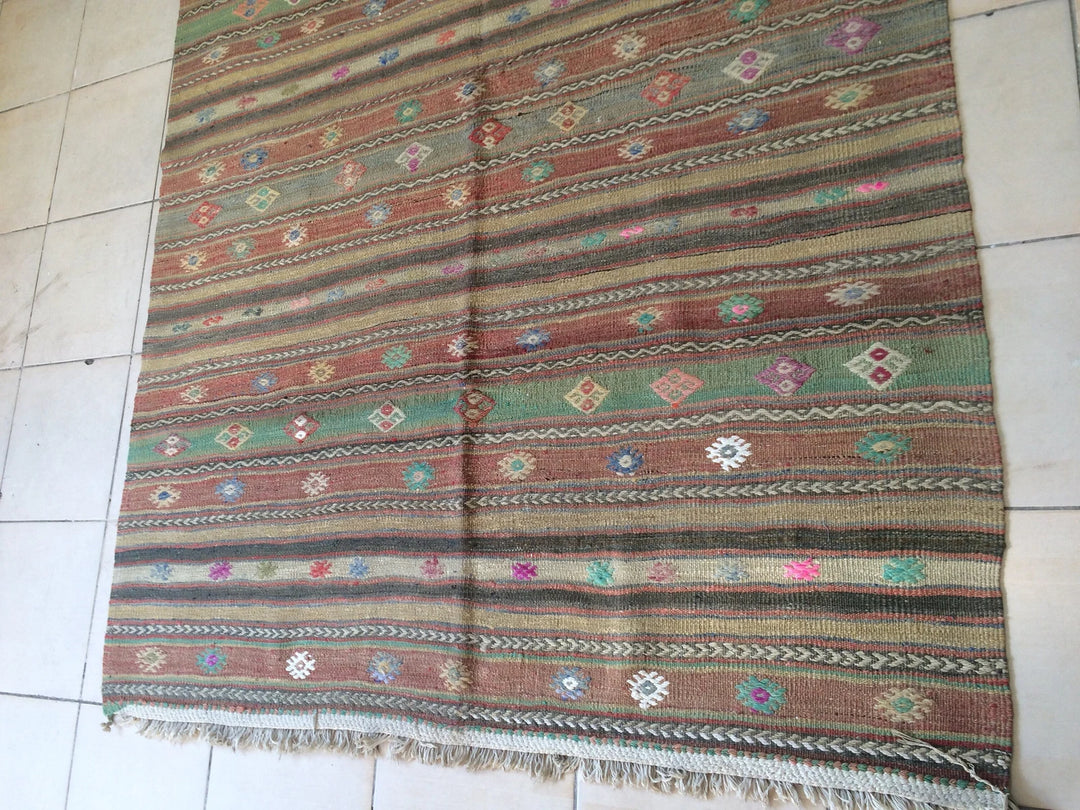 Turkish Runner Rug 5' x 7' Hand-Knotted | No. WR13905